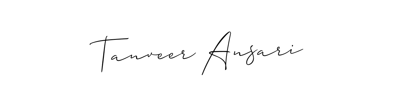 if you are searching for the best signature style for your name Tanveer Ansari. so please give up your signature search. here we have designed multiple signature styles  using Allison_Script. Tanveer Ansari signature style 2 images and pictures png