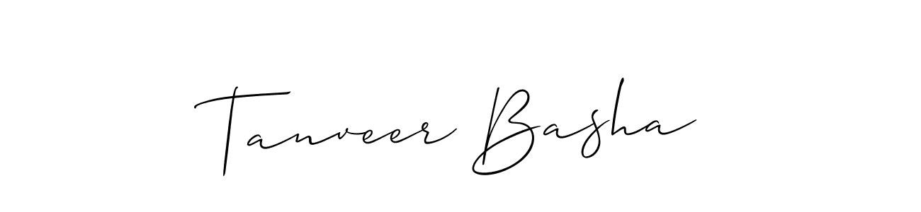 How to Draw Tanveer Basha signature style? Allison_Script is a latest design signature styles for name Tanveer Basha. Tanveer Basha signature style 2 images and pictures png