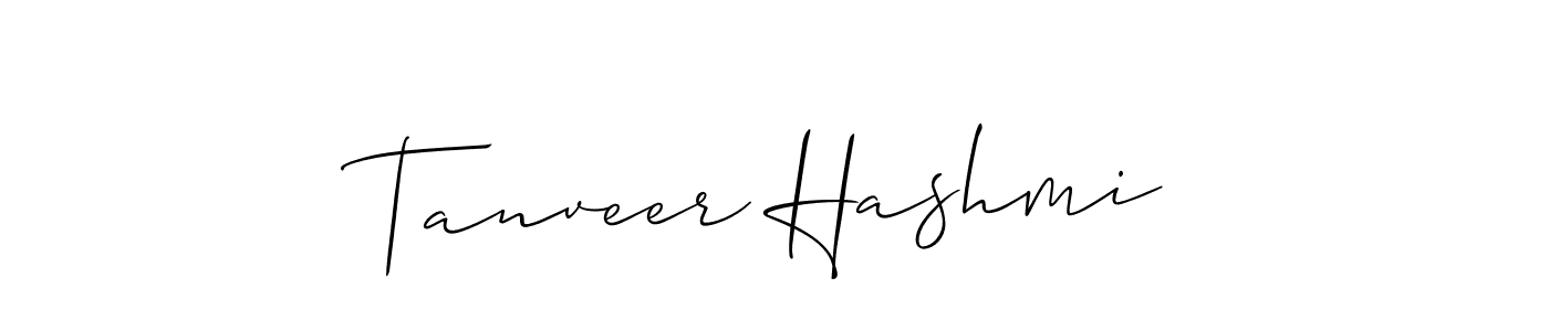 Design your own signature with our free online signature maker. With this signature software, you can create a handwritten (Allison_Script) signature for name Tanveer Hashmi. Tanveer Hashmi signature style 2 images and pictures png