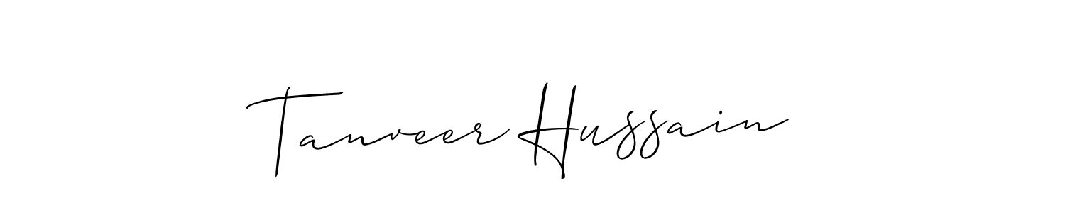 How to make Tanveer Hussain signature? Allison_Script is a professional autograph style. Create handwritten signature for Tanveer Hussain name. Tanveer Hussain signature style 2 images and pictures png