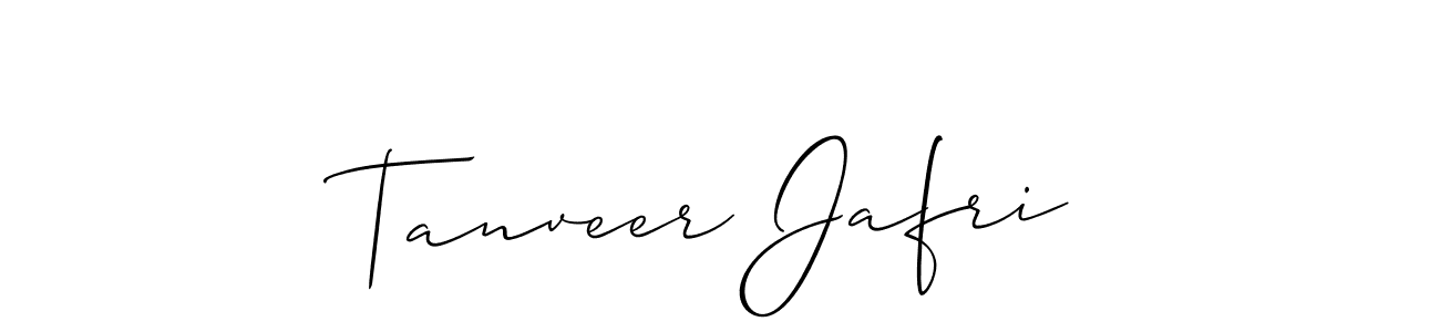 Create a beautiful signature design for name Tanveer Jafri. With this signature (Allison_Script) fonts, you can make a handwritten signature for free. Tanveer Jafri signature style 2 images and pictures png