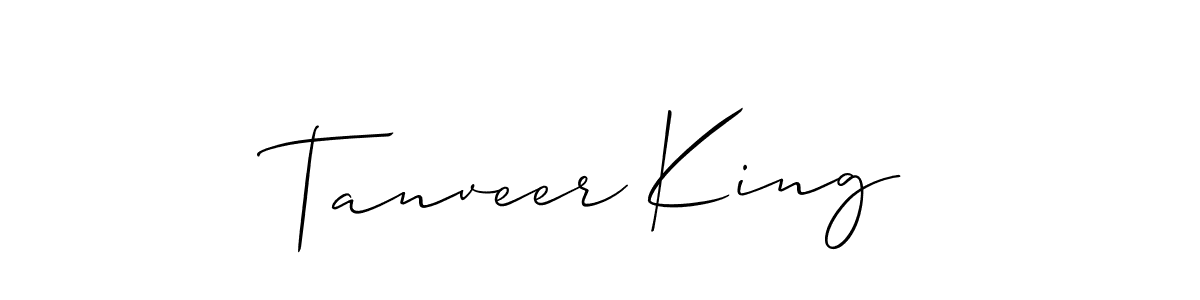 Also we have Tanveer King name is the best signature style. Create professional handwritten signature collection using Allison_Script autograph style. Tanveer King signature style 2 images and pictures png