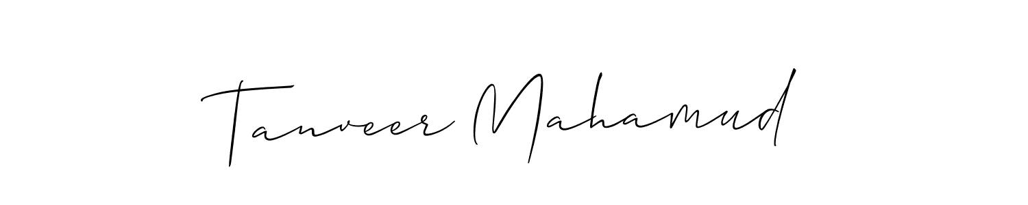 Also we have Tanveer Mahamud name is the best signature style. Create professional handwritten signature collection using Allison_Script autograph style. Tanveer Mahamud signature style 2 images and pictures png