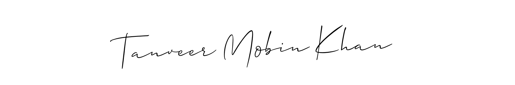 It looks lik you need a new signature style for name Tanveer Mobin Khan. Design unique handwritten (Allison_Script) signature with our free signature maker in just a few clicks. Tanveer Mobin Khan signature style 2 images and pictures png