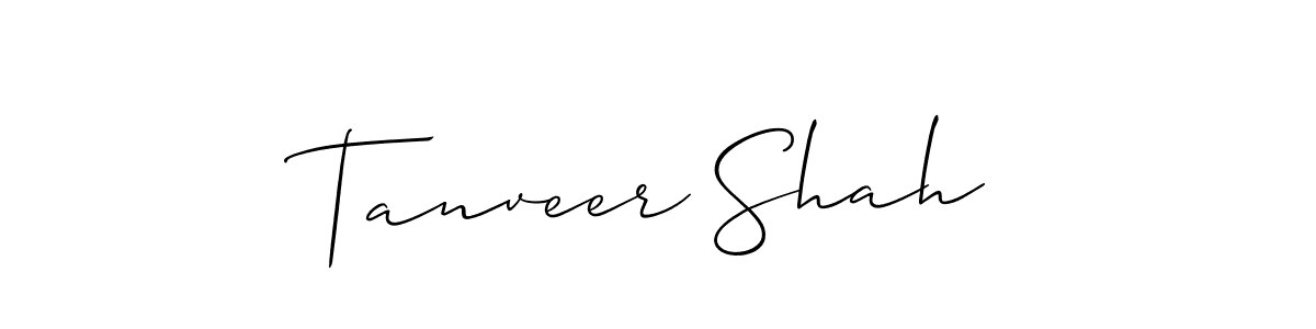 Use a signature maker to create a handwritten signature online. With this signature software, you can design (Allison_Script) your own signature for name Tanveer Shah. Tanveer Shah signature style 2 images and pictures png