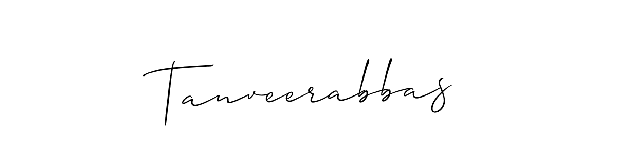 Create a beautiful signature design for name Tanveerabbas. With this signature (Allison_Script) fonts, you can make a handwritten signature for free. Tanveerabbas signature style 2 images and pictures png