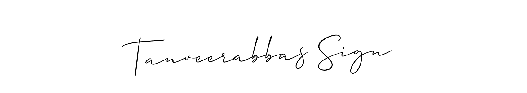 Use a signature maker to create a handwritten signature online. With this signature software, you can design (Allison_Script) your own signature for name Tanveerabbas Sign. Tanveerabbas Sign signature style 2 images and pictures png