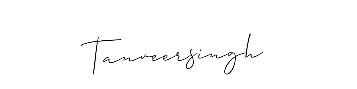 How to Draw Tanveersingh signature style? Allison_Script is a latest design signature styles for name Tanveersingh. Tanveersingh signature style 2 images and pictures png