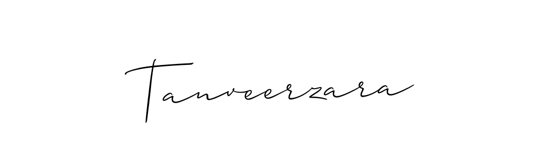 How to make Tanveerzara name signature. Use Allison_Script style for creating short signs online. This is the latest handwritten sign. Tanveerzara signature style 2 images and pictures png
