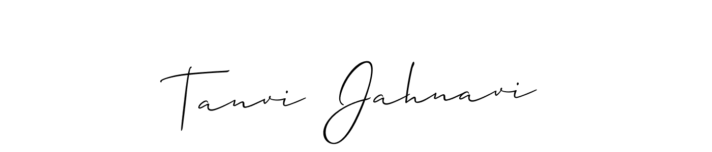 Also we have Tanvi  Jahnavi name is the best signature style. Create professional handwritten signature collection using Allison_Script autograph style. Tanvi  Jahnavi signature style 2 images and pictures png