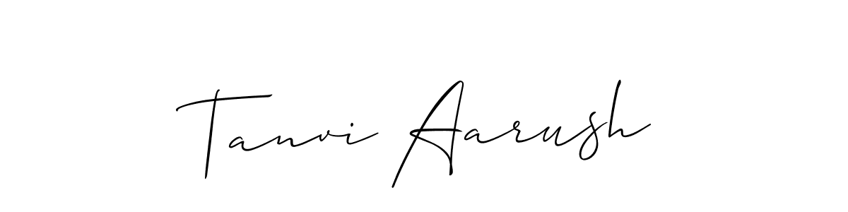 Tanvi Aarush stylish signature style. Best Handwritten Sign (Allison_Script) for my name. Handwritten Signature Collection Ideas for my name Tanvi Aarush. Tanvi Aarush signature style 2 images and pictures png