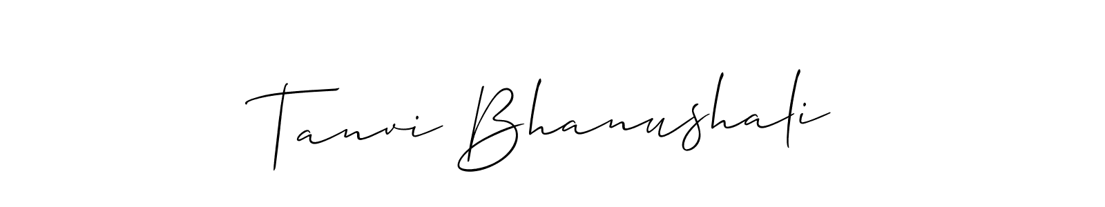 Design your own signature with our free online signature maker. With this signature software, you can create a handwritten (Allison_Script) signature for name Tanvi Bhanushali. Tanvi Bhanushali signature style 2 images and pictures png