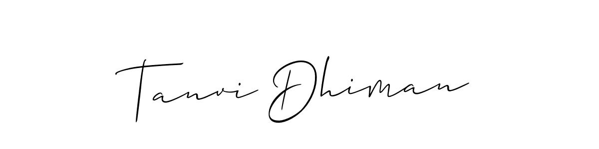 Similarly Allison_Script is the best handwritten signature design. Signature creator online .You can use it as an online autograph creator for name Tanvi Dhiman. Tanvi Dhiman signature style 2 images and pictures png