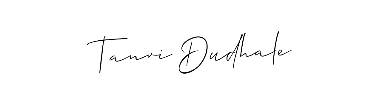 How to Draw Tanvi Dudhale signature style? Allison_Script is a latest design signature styles for name Tanvi Dudhale. Tanvi Dudhale signature style 2 images and pictures png