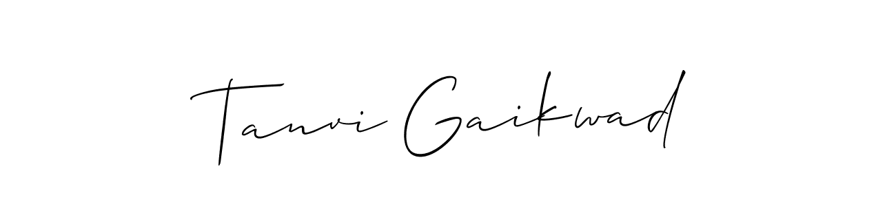 It looks lik you need a new signature style for name Tanvi Gaikwad. Design unique handwritten (Allison_Script) signature with our free signature maker in just a few clicks. Tanvi Gaikwad signature style 2 images and pictures png