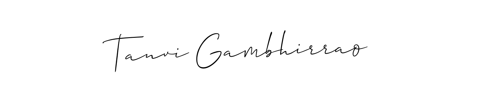 You should practise on your own different ways (Allison_Script) to write your name (Tanvi Gambhirrao) in signature. don't let someone else do it for you. Tanvi Gambhirrao signature style 2 images and pictures png