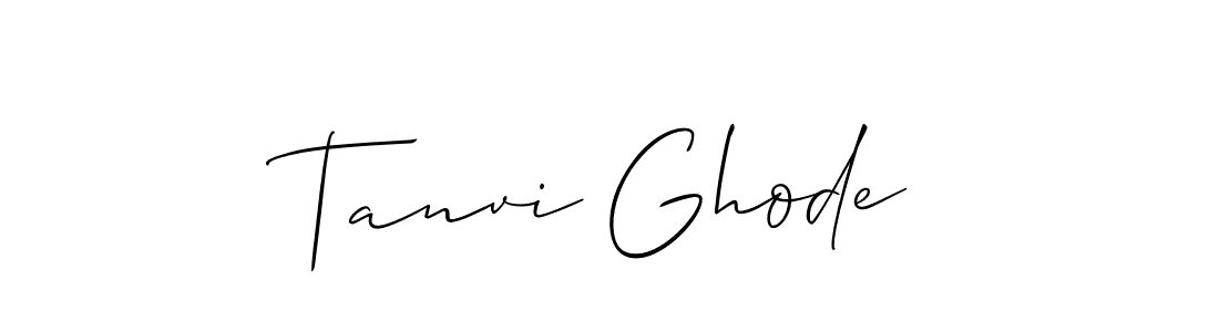 Design your own signature with our free online signature maker. With this signature software, you can create a handwritten (Allison_Script) signature for name Tanvi Ghode. Tanvi Ghode signature style 2 images and pictures png