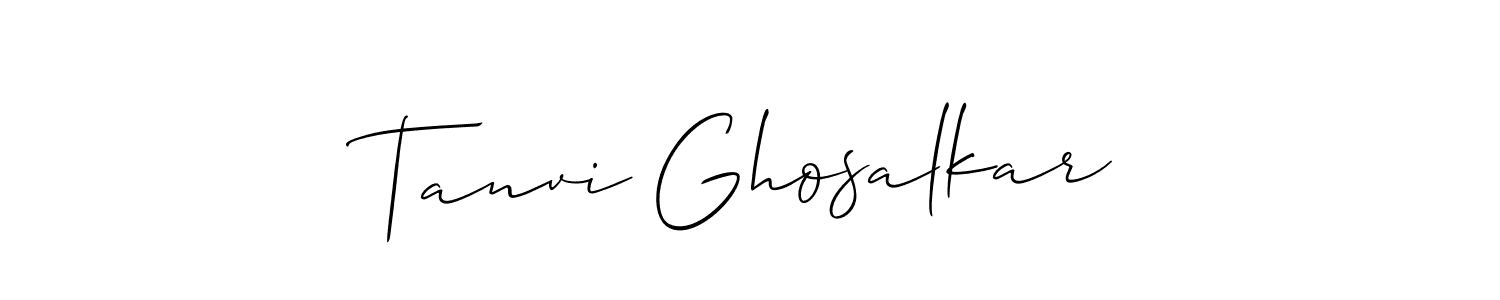 Create a beautiful signature design for name Tanvi Ghosalkar. With this signature (Allison_Script) fonts, you can make a handwritten signature for free. Tanvi Ghosalkar signature style 2 images and pictures png