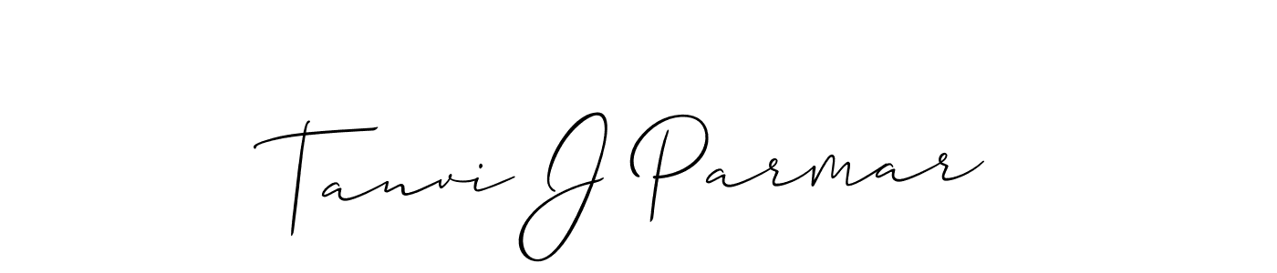 Create a beautiful signature design for name Tanvi J Parmar. With this signature (Allison_Script) fonts, you can make a handwritten signature for free. Tanvi J Parmar signature style 2 images and pictures png