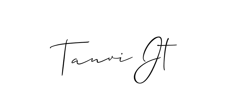 It looks lik you need a new signature style for name Tanvi Jt. Design unique handwritten (Allison_Script) signature with our free signature maker in just a few clicks. Tanvi Jt signature style 2 images and pictures png