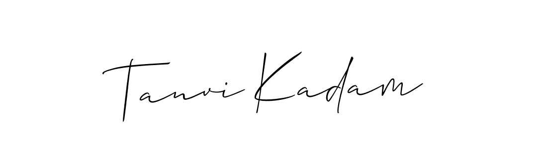 You should practise on your own different ways (Allison_Script) to write your name (Tanvi Kadam) in signature. don't let someone else do it for you. Tanvi Kadam signature style 2 images and pictures png