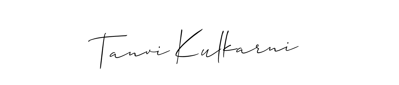 Design your own signature with our free online signature maker. With this signature software, you can create a handwritten (Allison_Script) signature for name Tanvi Kulkarni. Tanvi Kulkarni signature style 2 images and pictures png