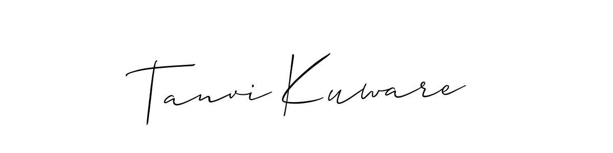 Tanvi Kuware stylish signature style. Best Handwritten Sign (Allison_Script) for my name. Handwritten Signature Collection Ideas for my name Tanvi Kuware. Tanvi Kuware signature style 2 images and pictures png