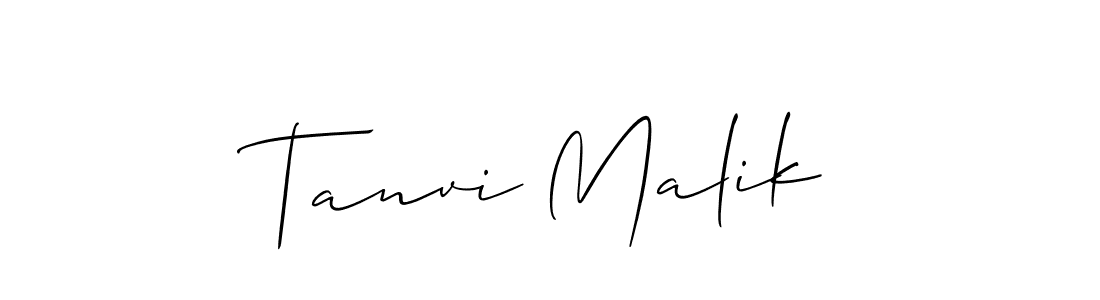 You should practise on your own different ways (Allison_Script) to write your name (Tanvi Malik) in signature. don't let someone else do it for you. Tanvi Malik signature style 2 images and pictures png