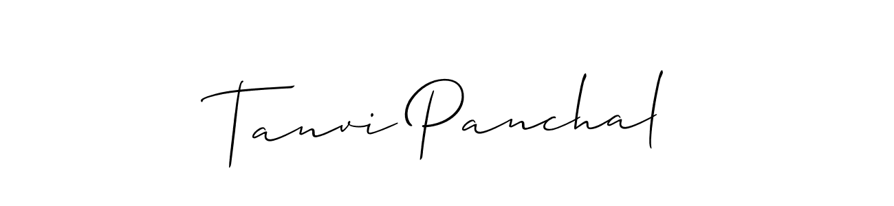 Create a beautiful signature design for name Tanvi Panchal. With this signature (Allison_Script) fonts, you can make a handwritten signature for free. Tanvi Panchal signature style 2 images and pictures png