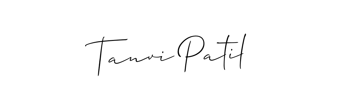 How to make Tanvi Patil name signature. Use Allison_Script style for creating short signs online. This is the latest handwritten sign. Tanvi Patil signature style 2 images and pictures png