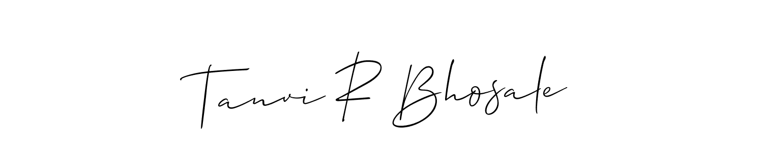 Create a beautiful signature design for name Tanvi R Bhosale. With this signature (Allison_Script) fonts, you can make a handwritten signature for free. Tanvi R Bhosale signature style 2 images and pictures png