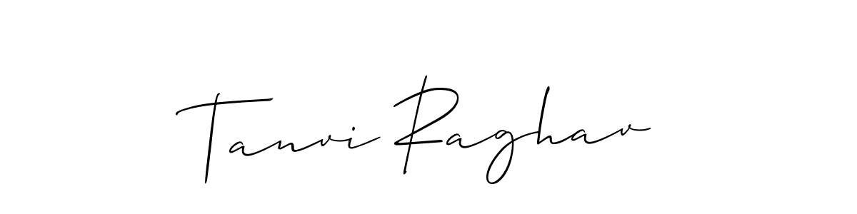 The best way (Allison_Script) to make a short signature is to pick only two or three words in your name. The name Tanvi Raghav include a total of six letters. For converting this name. Tanvi Raghav signature style 2 images and pictures png