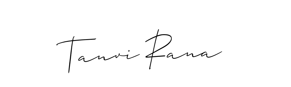 Create a beautiful signature design for name Tanvi Rana. With this signature (Allison_Script) fonts, you can make a handwritten signature for free. Tanvi Rana signature style 2 images and pictures png