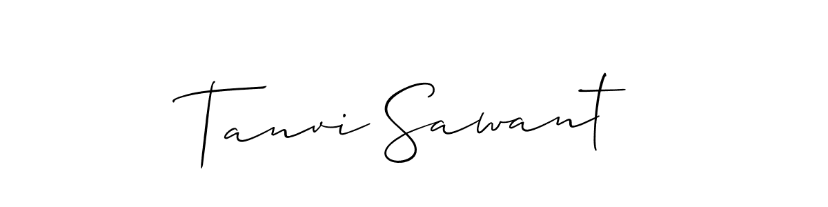 How to make Tanvi Sawant signature? Allison_Script is a professional autograph style. Create handwritten signature for Tanvi Sawant name. Tanvi Sawant signature style 2 images and pictures png