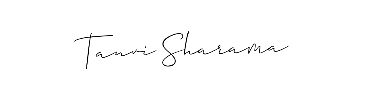 Also we have Tanvi Sharama name is the best signature style. Create professional handwritten signature collection using Allison_Script autograph style. Tanvi Sharama signature style 2 images and pictures png