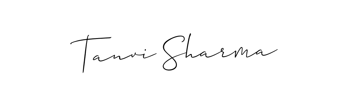 How to Draw Tanvi Sharma signature style? Allison_Script is a latest design signature styles for name Tanvi Sharma. Tanvi Sharma signature style 2 images and pictures png