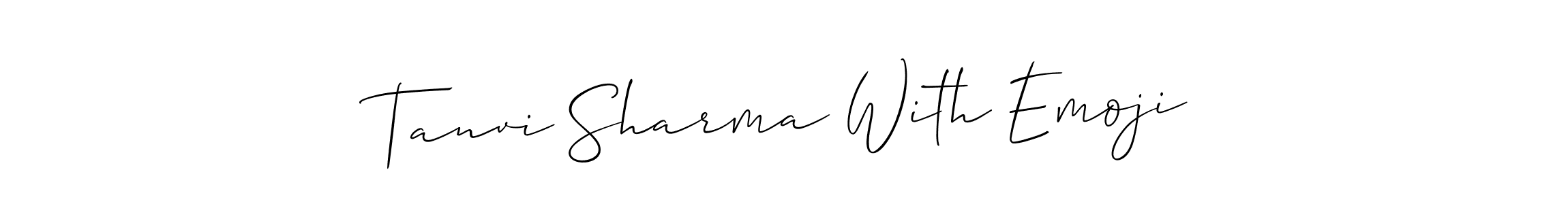 if you are searching for the best signature style for your name Tanvi Sharma With Emoji. so please give up your signature search. here we have designed multiple signature styles  using Allison_Script. Tanvi Sharma With Emoji signature style 2 images and pictures png