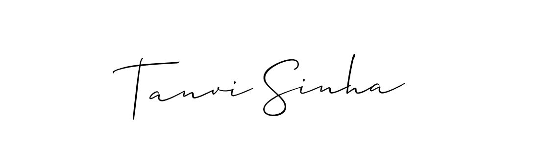 Make a beautiful signature design for name Tanvi Sinha. With this signature (Allison_Script) style, you can create a handwritten signature for free. Tanvi Sinha signature style 2 images and pictures png