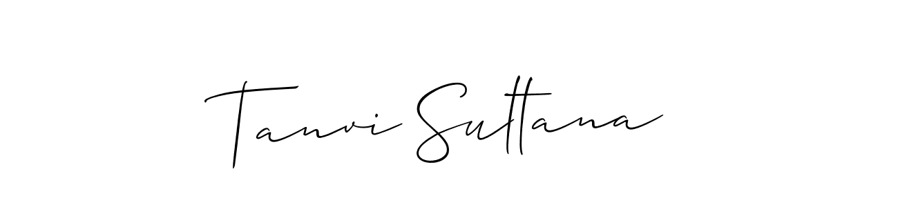 How to make Tanvi Sultana name signature. Use Allison_Script style for creating short signs online. This is the latest handwritten sign. Tanvi Sultana signature style 2 images and pictures png