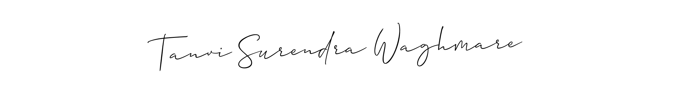 You should practise on your own different ways (Allison_Script) to write your name (Tanvi Surendra Waghmare) in signature. don't let someone else do it for you. Tanvi Surendra Waghmare signature style 2 images and pictures png
