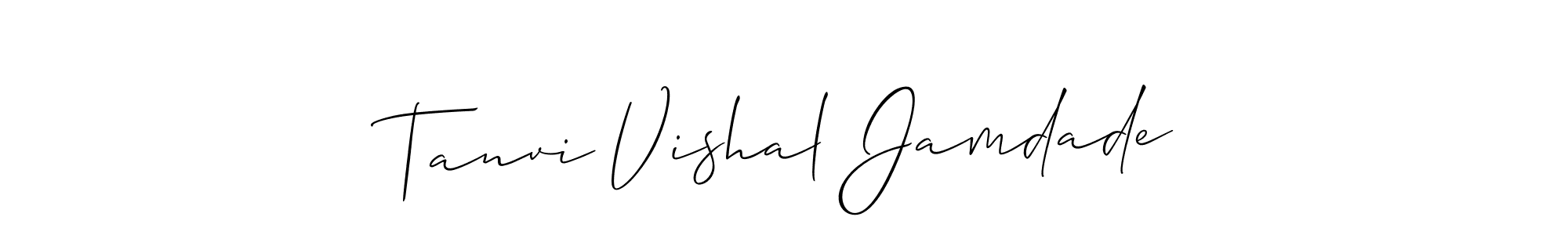 Make a beautiful signature design for name Tanvi Vishal Jamdade. Use this online signature maker to create a handwritten signature for free. Tanvi Vishal Jamdade signature style 2 images and pictures png