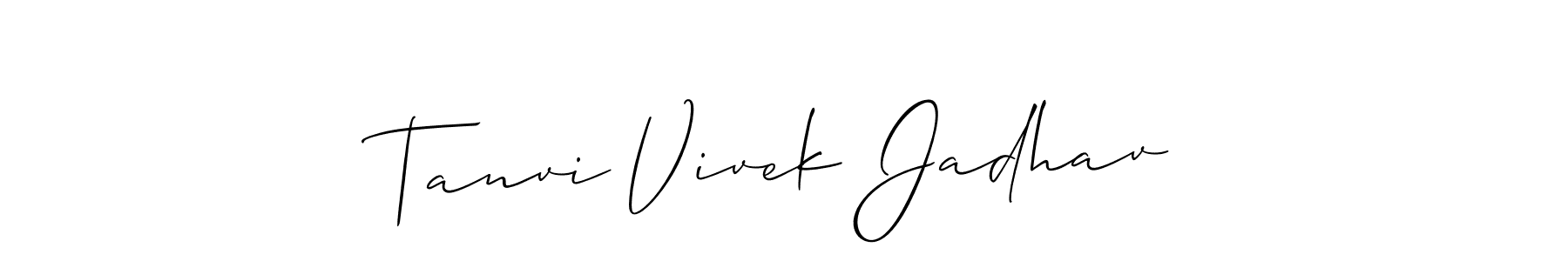 Tanvi Vivek Jadhav stylish signature style. Best Handwritten Sign (Allison_Script) for my name. Handwritten Signature Collection Ideas for my name Tanvi Vivek Jadhav. Tanvi Vivek Jadhav signature style 2 images and pictures png