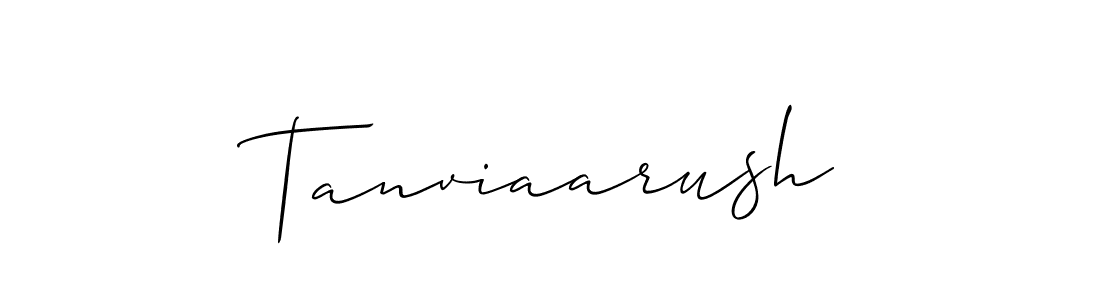 Make a beautiful signature design for name Tanviaarush. With this signature (Allison_Script) style, you can create a handwritten signature for free. Tanviaarush signature style 2 images and pictures png