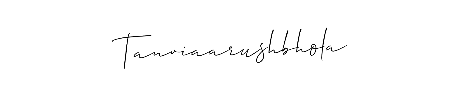 Similarly Allison_Script is the best handwritten signature design. Signature creator online .You can use it as an online autograph creator for name Tanviaarushbhola. Tanviaarushbhola signature style 2 images and pictures png