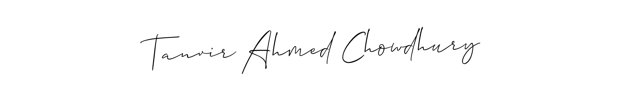 Make a beautiful signature design for name Tanvir Ahmed Chowdhury. With this signature (Allison_Script) style, you can create a handwritten signature for free. Tanvir Ahmed Chowdhury signature style 2 images and pictures png