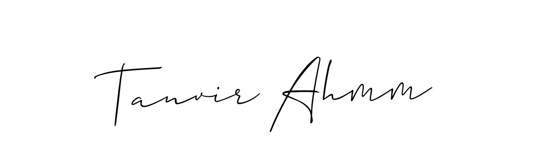 Create a beautiful signature design for name Tanvir Ahmm. With this signature (Allison_Script) fonts, you can make a handwritten signature for free. Tanvir Ahmm signature style 2 images and pictures png