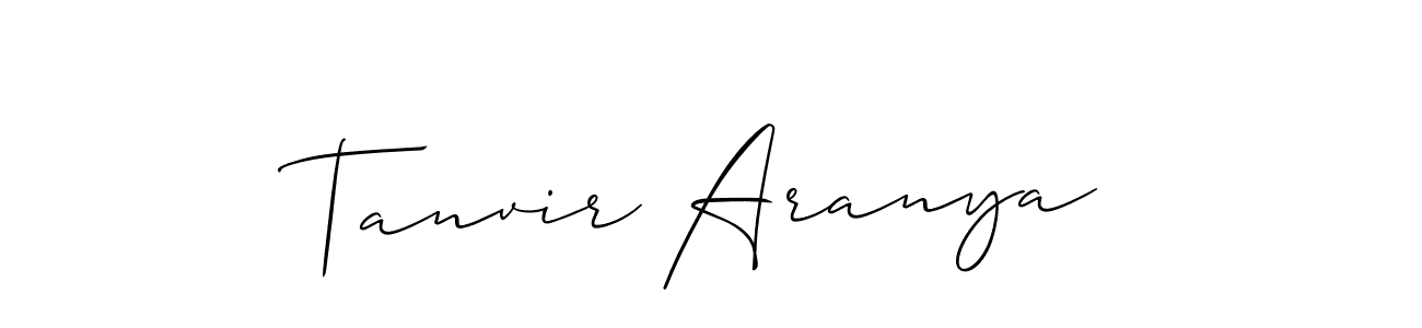 Also we have Tanvir Aranya name is the best signature style. Create professional handwritten signature collection using Allison_Script autograph style. Tanvir Aranya signature style 2 images and pictures png