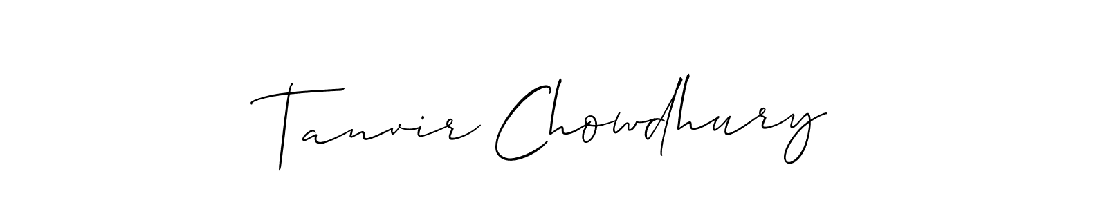 Design your own signature with our free online signature maker. With this signature software, you can create a handwritten (Allison_Script) signature for name Tanvir Chowdhury. Tanvir Chowdhury signature style 2 images and pictures png
