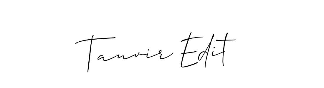 How to Draw Tanvir Edit signature style? Allison_Script is a latest design signature styles for name Tanvir Edit. Tanvir Edit signature style 2 images and pictures png