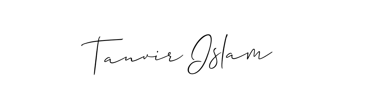 How to Draw Tanvir Islam signature style? Allison_Script is a latest design signature styles for name Tanvir Islam. Tanvir Islam signature style 2 images and pictures png